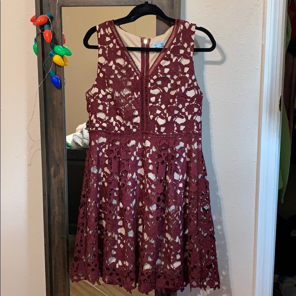Beautiful boutique maroon cocktail dress